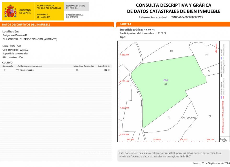 Resale - Plot - Land - Pinoso - Pinoso Centro