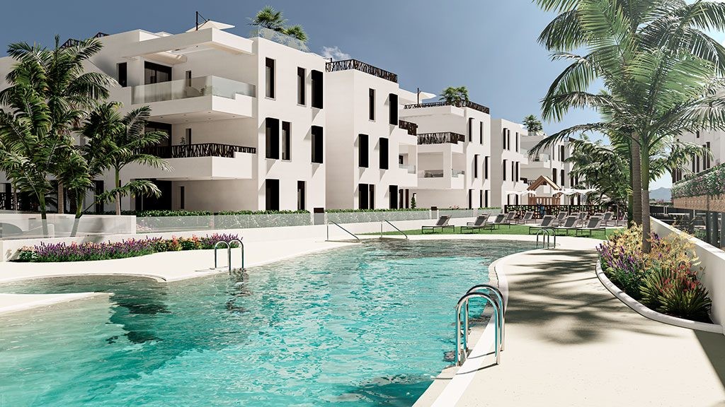 Nouveaux appartements à San Juan de los Terreros et à 600 mètres de la mer.