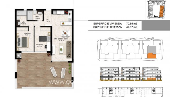 Te koop - Appartement - Begane Grond Appartement - Orihuela - Los Altos