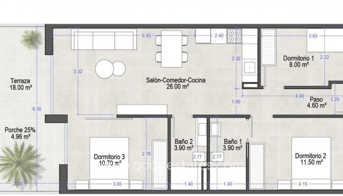 Te koop - Appartement - Appartement op de middelste verdieping - San Javier - Santiago de la Ribera